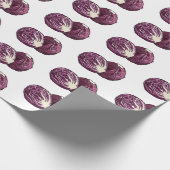 赤キャベツ漫画イラストレーション ラッピングペーパー (角)