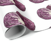 赤キャベツ漫画イラストレーション ラッピングペーパー (ロールコーナー)