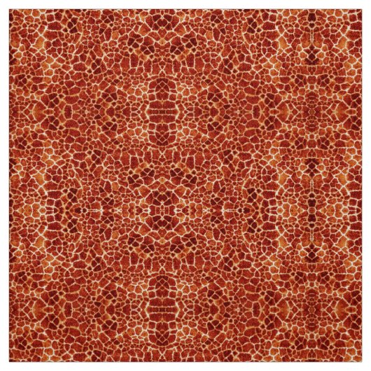 赤キリン皮膚野生動物パターン ファブリック (見本)