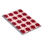 赤キルトパターンノートブック ノートブック (右側)