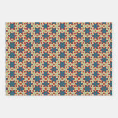 赤キルトパターンハッピーバースデー名前の追加3 ラッピングペーパーシート (正面2)