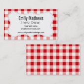 赤ギンガム 名刺 (正面/裏面)