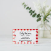 赤ギンガム 名刺 (スタンド正面)