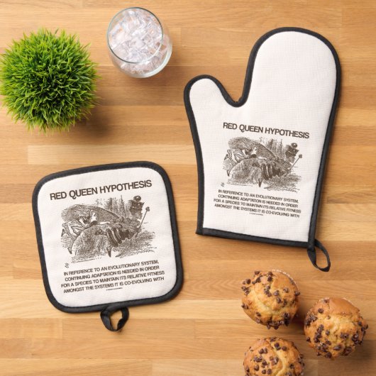 赤クイーン仮説アリス赤クイーンワンダーランド 鍋つかみ&鍋敷きセット (トップダウン)