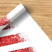 赤クラシカルクリスマス ラッピングペーパーシート