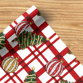 赤クラシカルクリスマス ラッピングペーパーシート