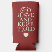 赤クラシックい持って冷たい保結婚式の引き出物 スリム缶クーラー (正面)