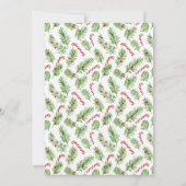 赤クラシックと緑のクリスマスオーナメント写真 シーズンカード (裏面)