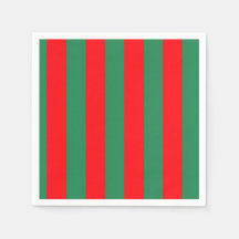 赤クラシックと緑のクリスマスストライプの