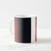 赤クラシックと黒のデザイン コーヒーマグカップ (正面左)