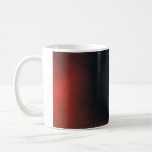 赤クラシックと黒のデザイン コーヒーマグカップ