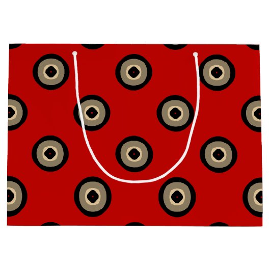 赤クラシックと黒 ラージペーパーバッグ (正面)