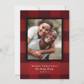 赤クラシックバッファローのプレイド写真 シーズンカード (正面)