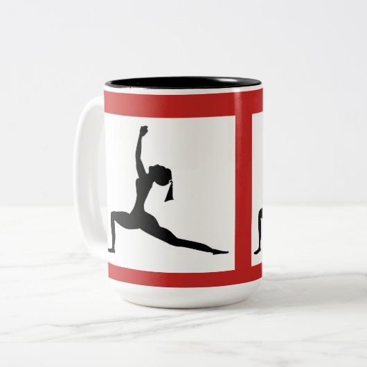 赤クラシックマグカップ/カラー選択/コーヒーカップ(15 OZ) ツートーンマグカップ (正面左)