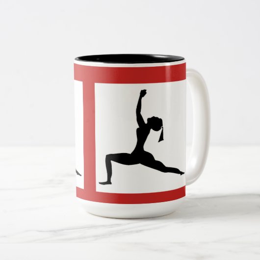 赤クラシックマグカップ/カラー選択/コーヒーカップ(15 OZ) ツートーンマグカップ (正面右)