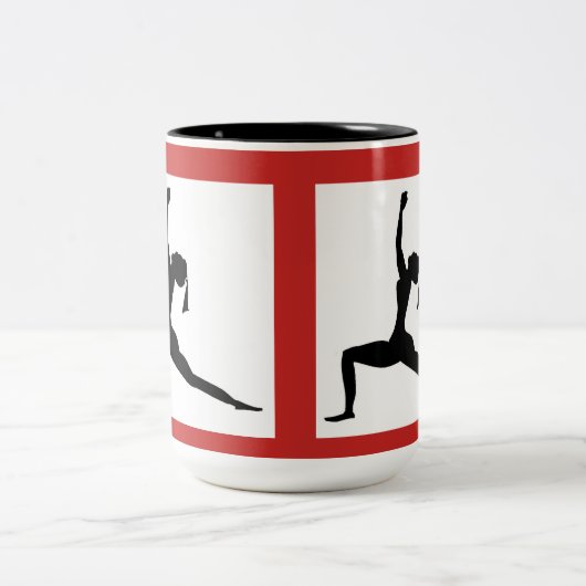 赤クラシックマグカップ/カラー選択/コーヒーカップ(15 OZ) ツートーンマグカップ (中央)