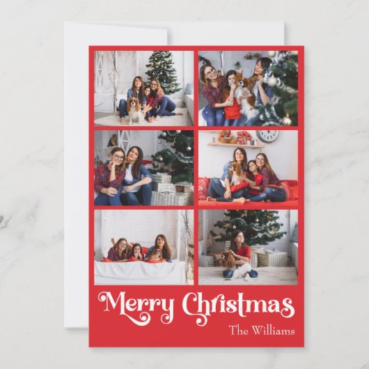 赤クラシックメリークリスマス縦10枚 シーズンカード (正面)