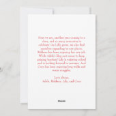 赤クラシックメリークリスマス縦5枚 シーズンカード (裏面)