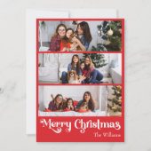 赤クラシックメリークリスマス縦6枚 シーズンカード (正面)