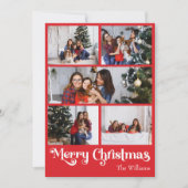 赤クラシックメリークリスマス縦8枚 シーズンカード (正面)