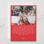 赤クラシックメリークリスマス縦8枚 シーズンカード (裏面)