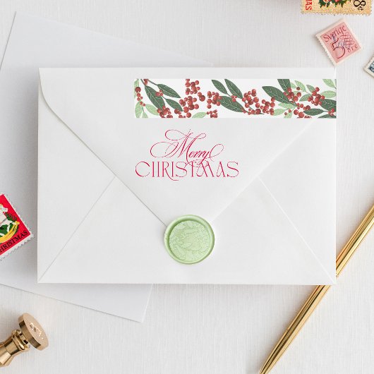 赤クラシックメリークリスマス セルフインキングスタンプ