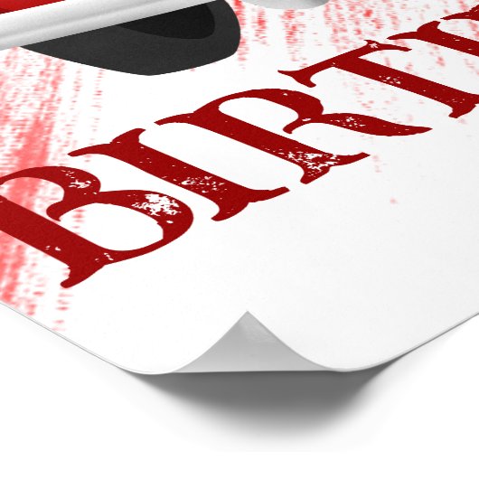 赤クラシックレトロ車のヴィンテージ水の色ようこそ ポスター (角)