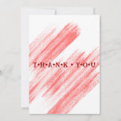 赤クラシックレトロ車ヴィンテージ水色 サンキューカード (裏面)