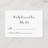 赤クラシックローズウェディングRSVPレスポンスカード エンクロージャーカード (裏面)