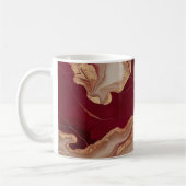 赤クラシック大理石デザイン11oz コーヒーマグカップ (左)