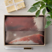 赤クラシック帽子で微笑むサンタクロース 薄葉紙 (ギフト)