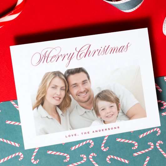 赤クラシック書道聖降誕祭の写真 シーズンカード