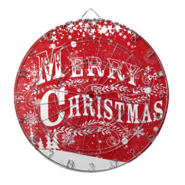 赤クラシック白メリークリスマス ダーツボード