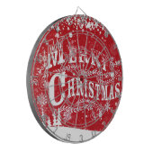 赤クラシック白メリークリスマス ダーツボード (正面左)
