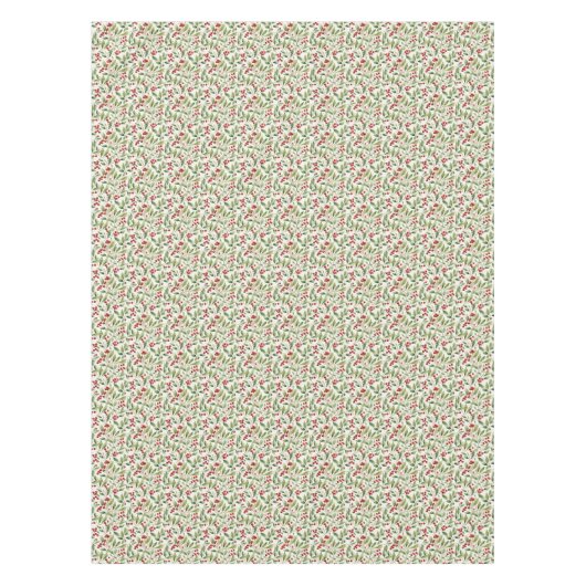 赤クラシック緑のクリスマスグリーン テーブルクロス (正面)