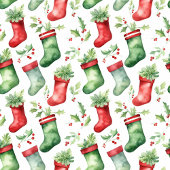 赤クラシック緑クリスマスストッキング名前をカスタムする フリースブランケット