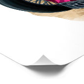 赤クラシック色のヴィンテージカー ポスター (コーナー)