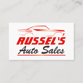 赤クラシック車ズームレトロ自動販売 名刺