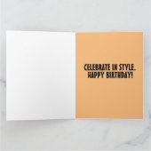 赤クラシック車誕生日グリーティングカード カード (内部)