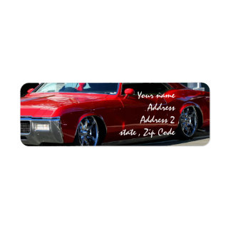 赤クラシック車 ラベル