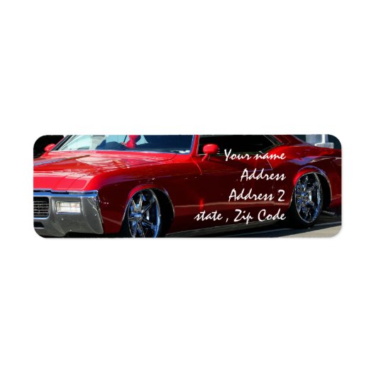 赤クラシック車 ラベル (正面)