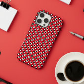 赤クラシック黒と白のパタ市松模様にーン Case-Mate iPhoneケース
