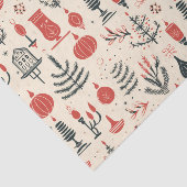 赤クラシック、白、黒 – ヴィンテージクリスマス 薄葉紙 (詳細)