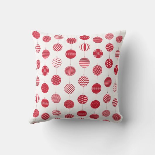 赤クリスマスボール型枕 クッション (裏面)
