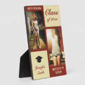 赤クリームモダン写真卒業 フォトプラーク (側面)