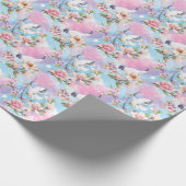 赤クレーン水彩画日本の画 ラッピングペーパー (角)