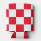 赤クロアチオはっきりした幾何市松模様にクーラーボックス 缶クーラー (裏面)