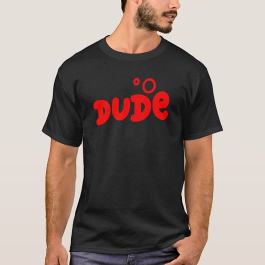 赤クールいバブルの手紙Dude Men's Youth Tシャツ (正面)