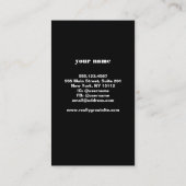 赤クールモダンと黒のストライプのお尻 名刺 (裏面)