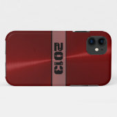 赤クール光沢ステンレス鋼 Case-Mate iPhoneケース (裏面(横))